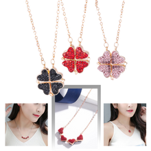 Cargar imagen en el visor de la galería, Collar Corazón Trébol 4 Hojas Ajustable - Ozerty