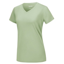 Cargar imagen en el visor de la galería, Camiseta de refrigeración instantánea para mujer con cuello de pico
-Verde claro - Ozerty