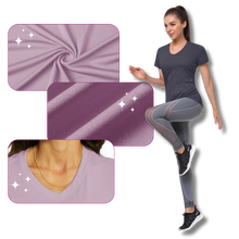 Cargar imagen en el visor de la galería, Camiseta de refrigeración instantánea para mujer con cuello de pico
- Ozerty