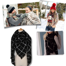 Cargar imagen en el visor de la galería, Bufanda de cashmere con tacto de lana de angora y diseño tartán
- Ozerty