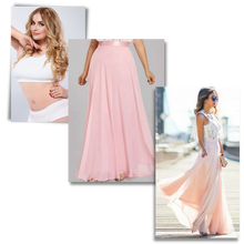 Cargar imagen en el visor de la galería, Vestido coqueto de gasa y encaje estilo campiña
- Ozerty